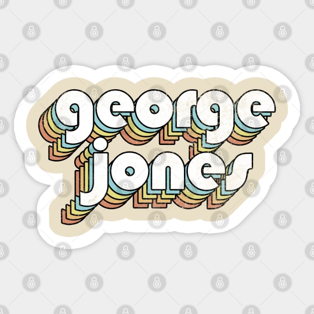 George Jones - Retro Rainbow Letters Sticker by Dimma Viral